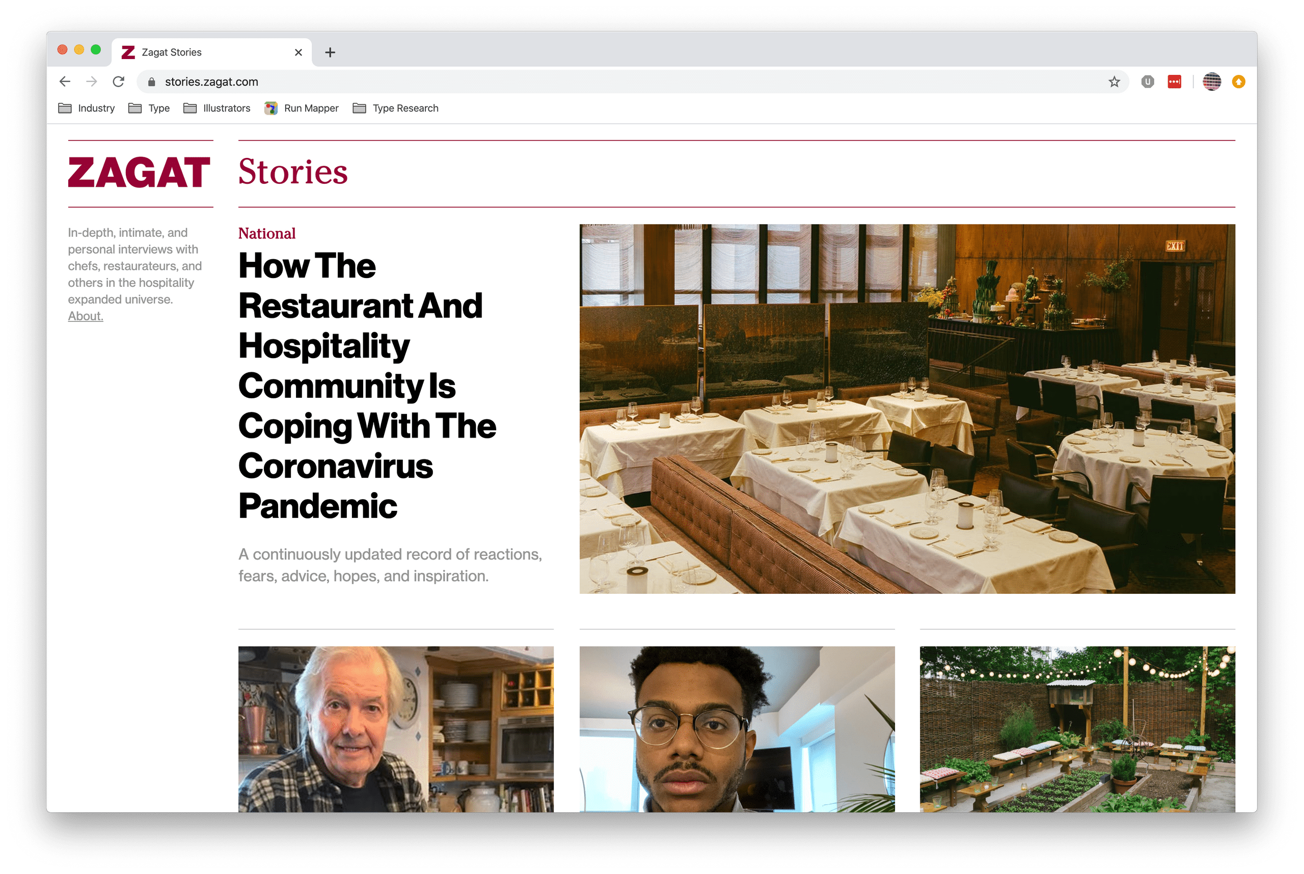 Zagat Stories Home Page